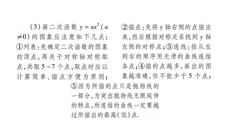 华师大版九年级数学下第26章二次函数26.2 二次函数的图象与性质1 二次函数y=ax²的图象与性质习题课件第3页