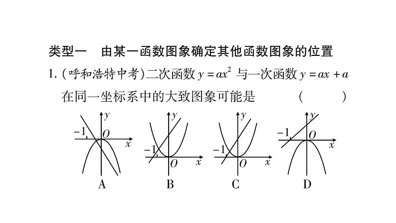 华师大版九年级数学下第26章二次函数小专题（四）抛物线中与系数a,b,c有关的问题习题课件02