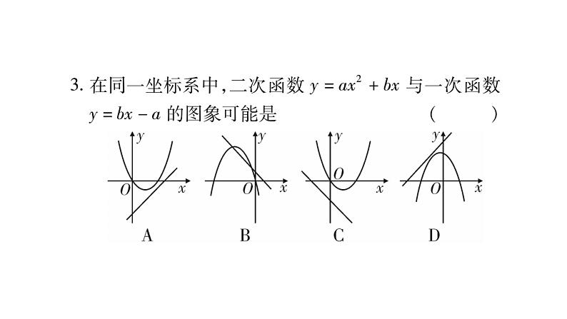 华师大版九年级数学下第26章二次函数中考重热点突破习题课件第4页