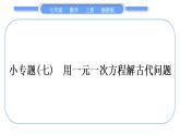 湘教版七年级数学上第3章一元一次方程小专题(七)用一元一次方程解古代问题习题课件