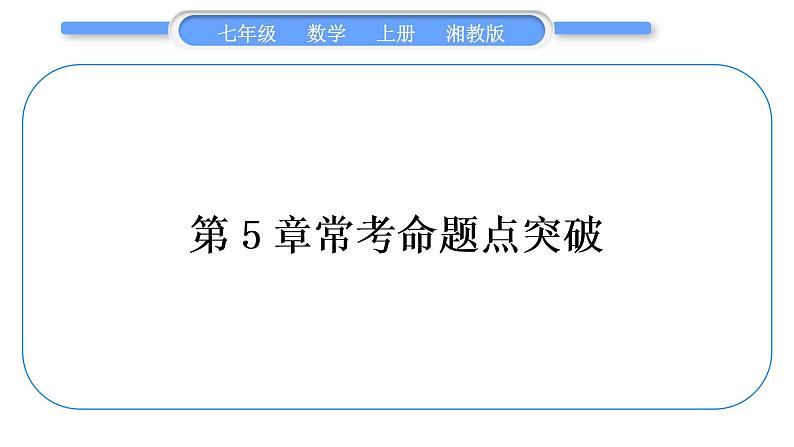 湘教版七年级数学上第5章数据的收集与统计图第5章常考命题点突破习题课件01