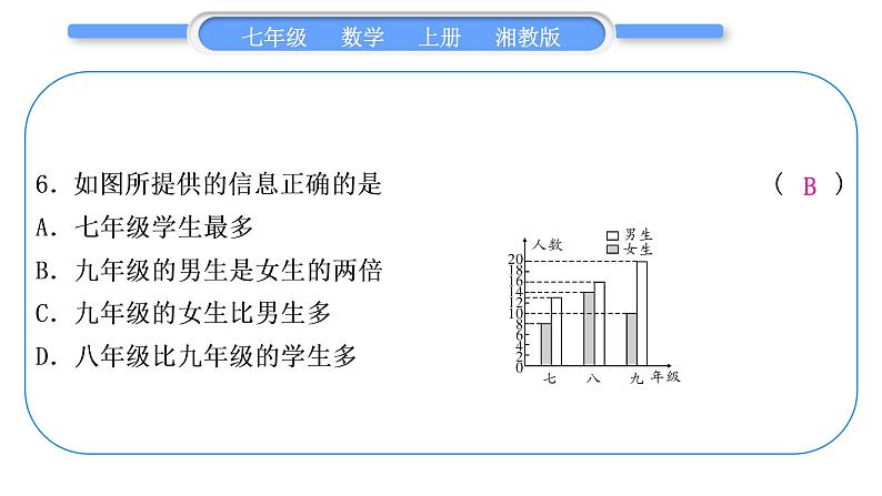 湘教版七年级数学上单元周周测(十一)(5.1－5.2)习题课件07