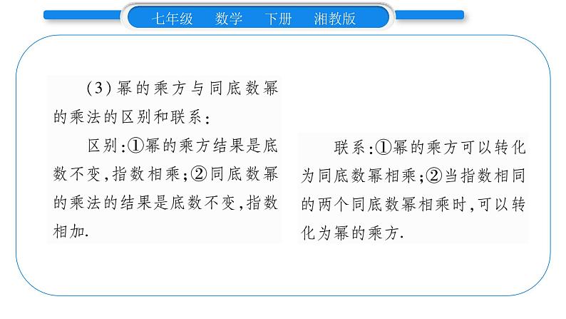 湘教版七年级数学下第2章整式的乘法2.1 整式的乘法2幂的乘法与积的乘方第1课时幂的乘方习题课件第4页