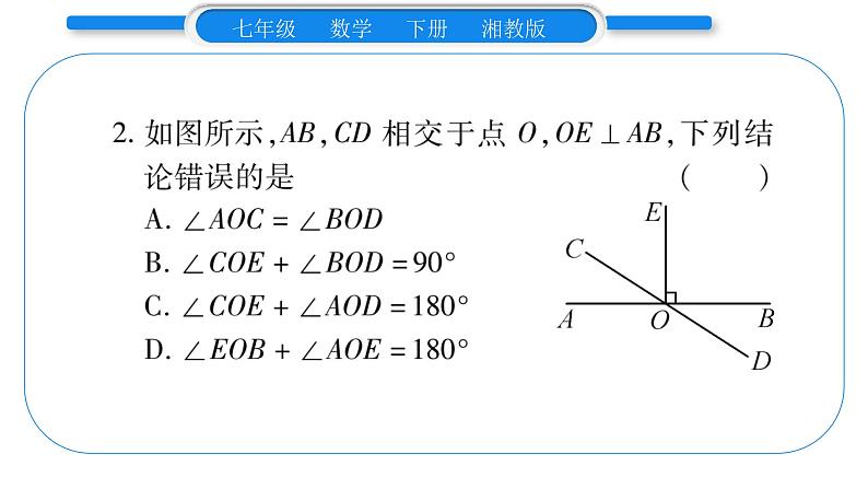 湘教版七年级数学下周周练(九）（4.5~4.6）习题课件03