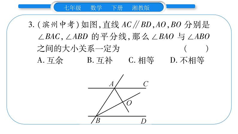 湘教版七年级数学下周周练(九）（4.5~4.6）习题课件04