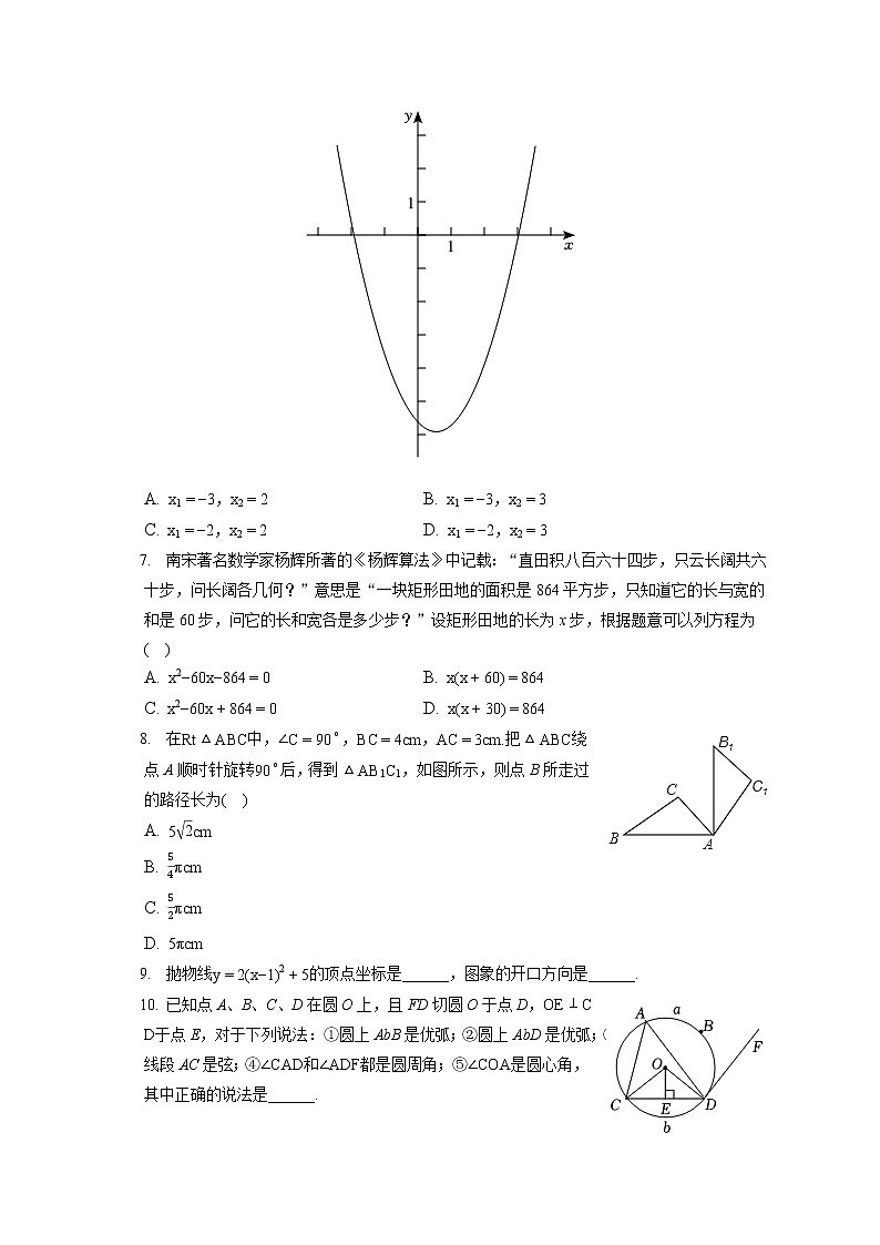 2021-2022学年北京市燕山区九年级（上）期末数学试卷（含答案解析）第2页