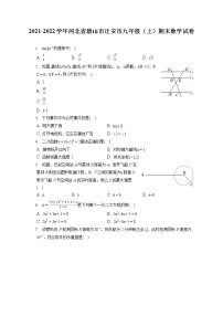 2021-2022学年河北省唐山市迁安市九年级（上）期末数学试卷（含答案解析）