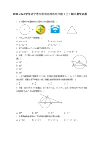 2021-2022学年辽宁省大连市庄河市九年级（上）期末数学试卷（含答案解析）