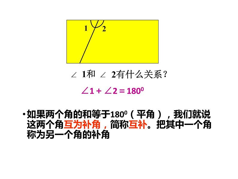 6.3 余角补角对顶角 苏科版七年级数学上册课件05