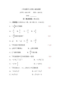 初中数学湘教版八年级上册第3章 实数综合与测试测试题