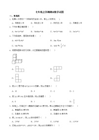 广东省东莞市虎门镇2022年七年级上学期期末数学试题及答案