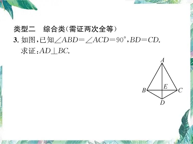 人教版八年级上册数学作业课件   全等三角形的性质与判定 (共24张PPT)06