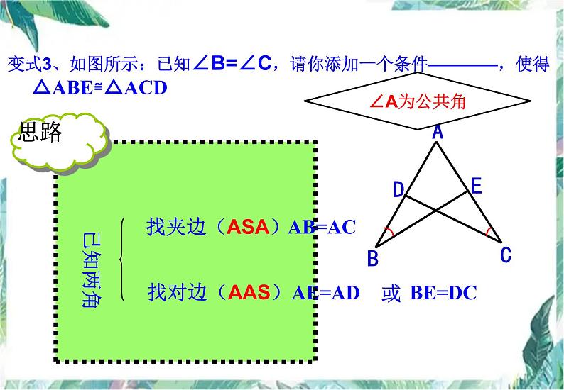 数学 人教版八年级上册  全等三角形复习课课件第8页