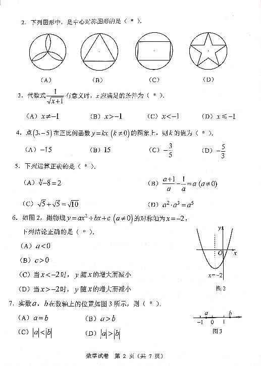 2022年广东省广州市中考数学真题02