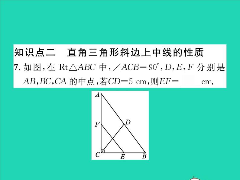 2022八年级数学下册第19章四边形19.3矩形菱形正方形19.3.1矩形第1课时矩形的性质习题课件新版沪科版第8页