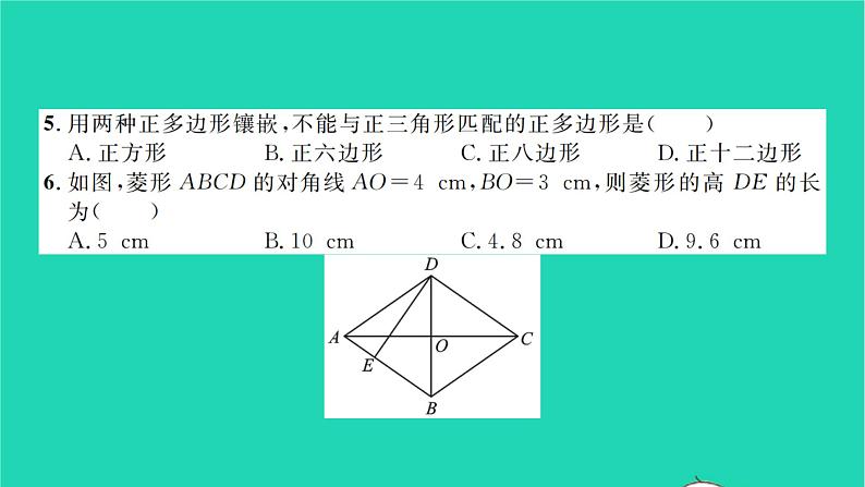 2022八年级数学下册第19章四边形单元卷习题课件新版沪科版第4页