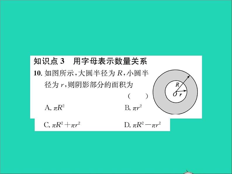 2022七年级数学上册第三章代数式3.1用字母表示数习题课件新版冀教版06