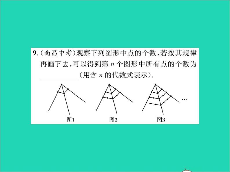 2022七年级数学上册第三章代数式3.2代数式第三课时用代数式表示规律习题课件新版冀教版06