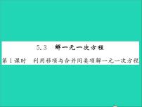 初中数学5.3  解一元一次方程习题课件ppt