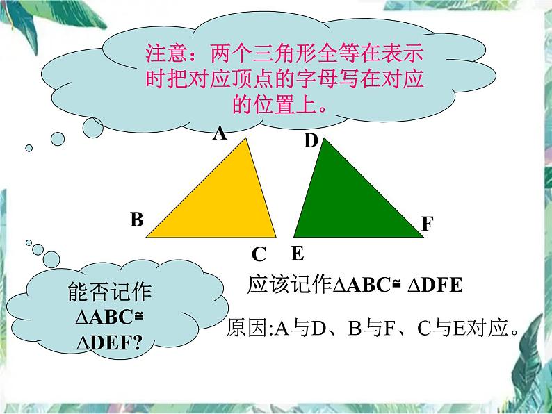 人教版  数学八年级上册第十二章全等三角形复习课件第3页