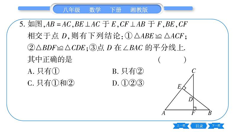 湘教版八年级数学下单元周周测(二)  (1.3一1.4)习题课件06