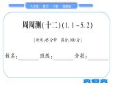 湘教版八年級(jí)數(shù)學(xué)下單元周周測(cè)(十二)  (1.1一5.2)習(xí)題課件