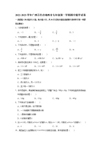 广西壮族自治区百色市靖西市2022-2023学年七年级上学期期中数学试题(含答案)