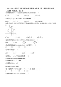 辽宁省沈阳市沈北新区2022-2023学年八年级上学期期中数学试题(含答案)