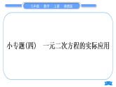 湘教版九年级数学上第2章一元二次方程小专题(四) 一元二次方程的实际应用习题课件