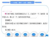 湘教版九年级数学上第3章图形的相似3.4相似三角形的判定与性质3.4.2 相似三角形的性质第1课时相似三角形对应重要线段的性质习题课件