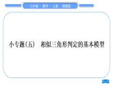 湘教版九年级数学上第3章图形的相似3.4相似三角形的判定与性质小专题(五) 相似三角形判定的基本模型习题课件
