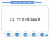 湘教版九年級(jí)數(shù)學(xué)上第3章圖形的相似3.2平行線分線段成比例習(xí)題課件
