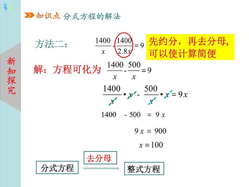 北师大版数学八年级下册5.4分式方程（第2课时）课件PPT第6页