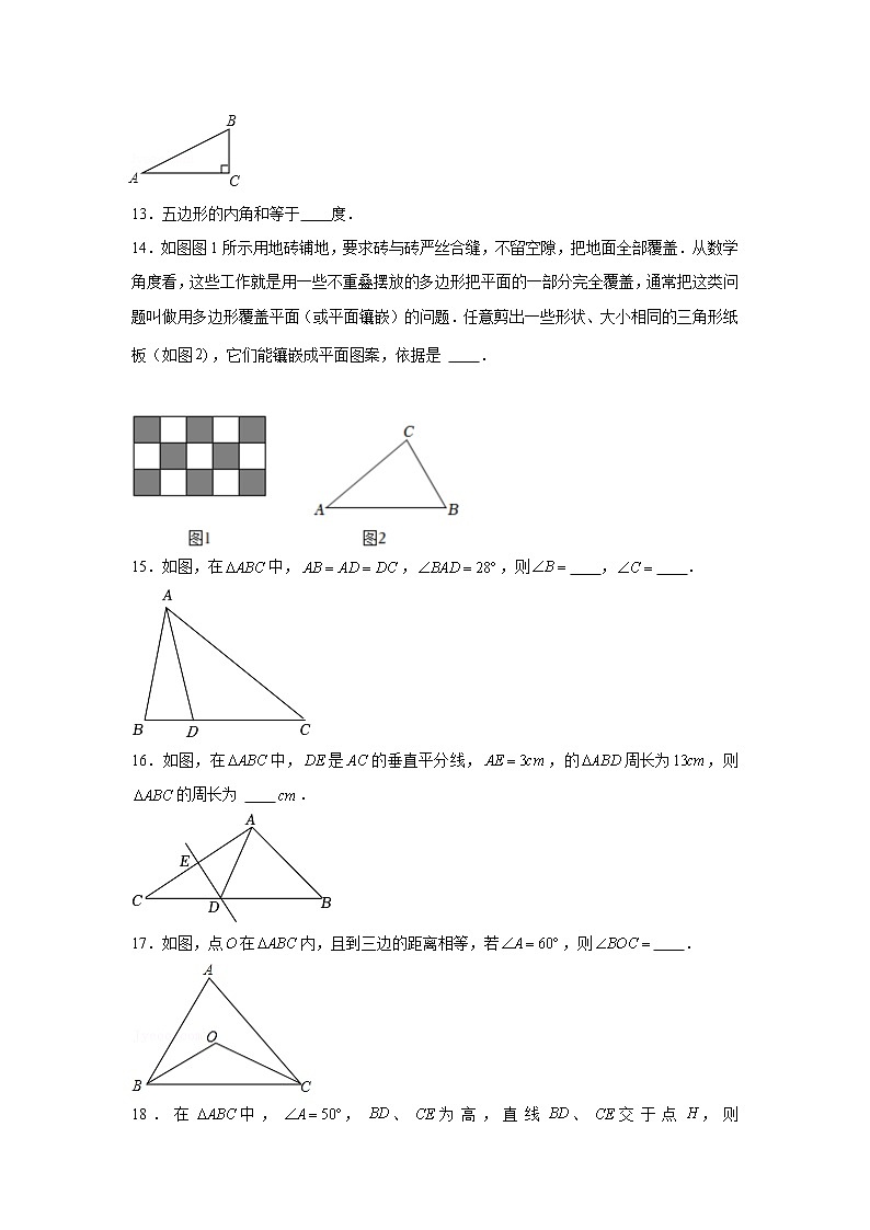 北京十九中2022-2023学年八年级上学期期中数学试卷(含答案)第3页