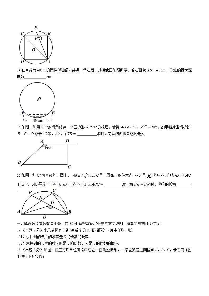 浙江省温州市龙港市2022-2023学年九年级上学期期中数学试题(含答案)03
