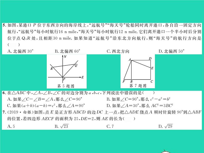 2022八年级数学下册第18章勾股定理综合检测习题课件新版沪科版第3页