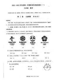 天津市南开区2022-2023学年九年级上学期阶段性质量检测 数学试题(含答案)