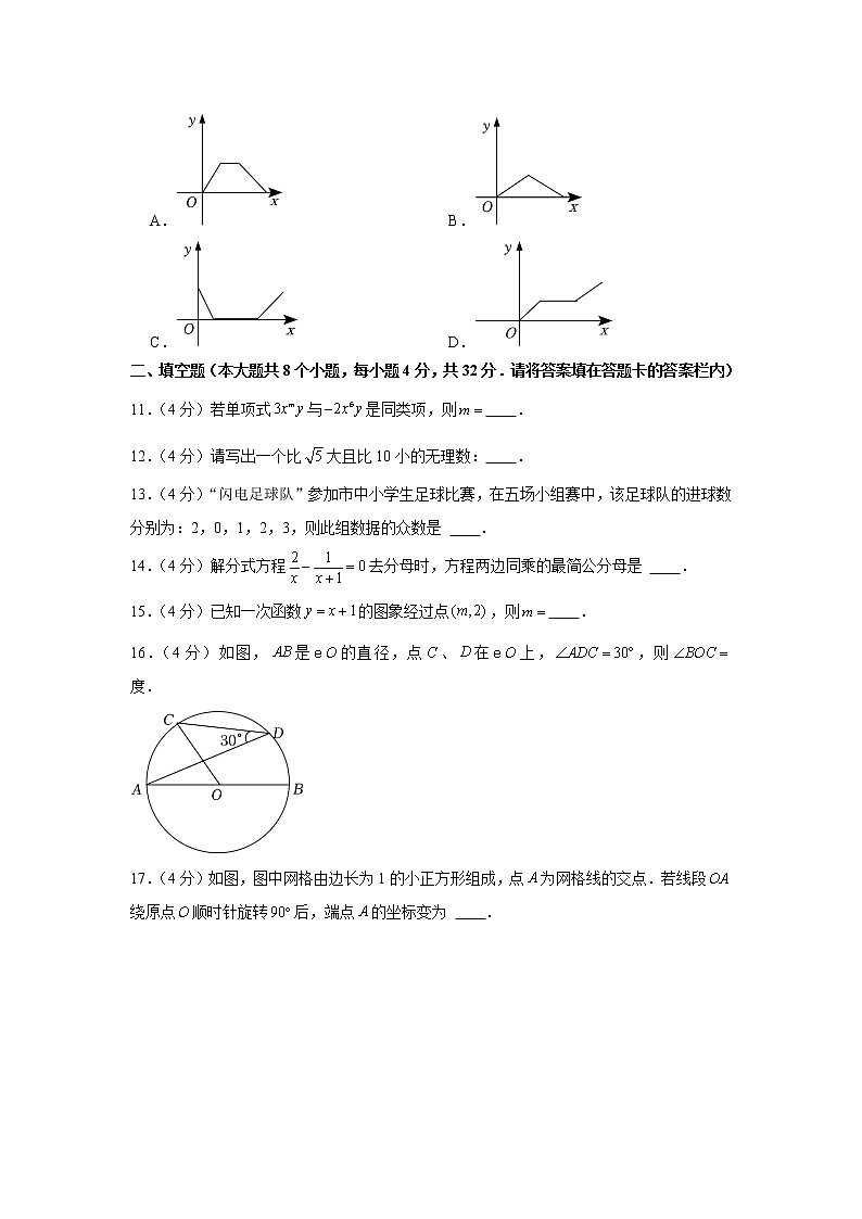 2022年湘教版湖南省永州市中考数学试卷03