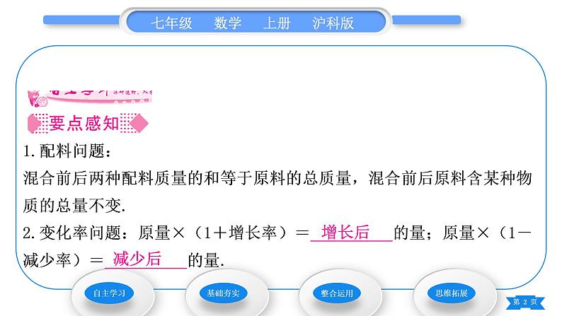 沪科版七年级数学上第3章一次方程与方程组3.4二元一次方程组的应用第2课时配套与图表信息问题习题课件第2页