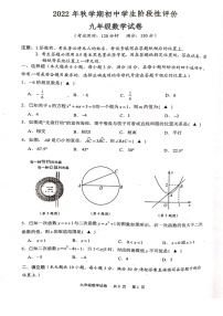 江苏省兴化市大垛中心校2022年秋学期初中学生阶段性评价 九年级数学试卷