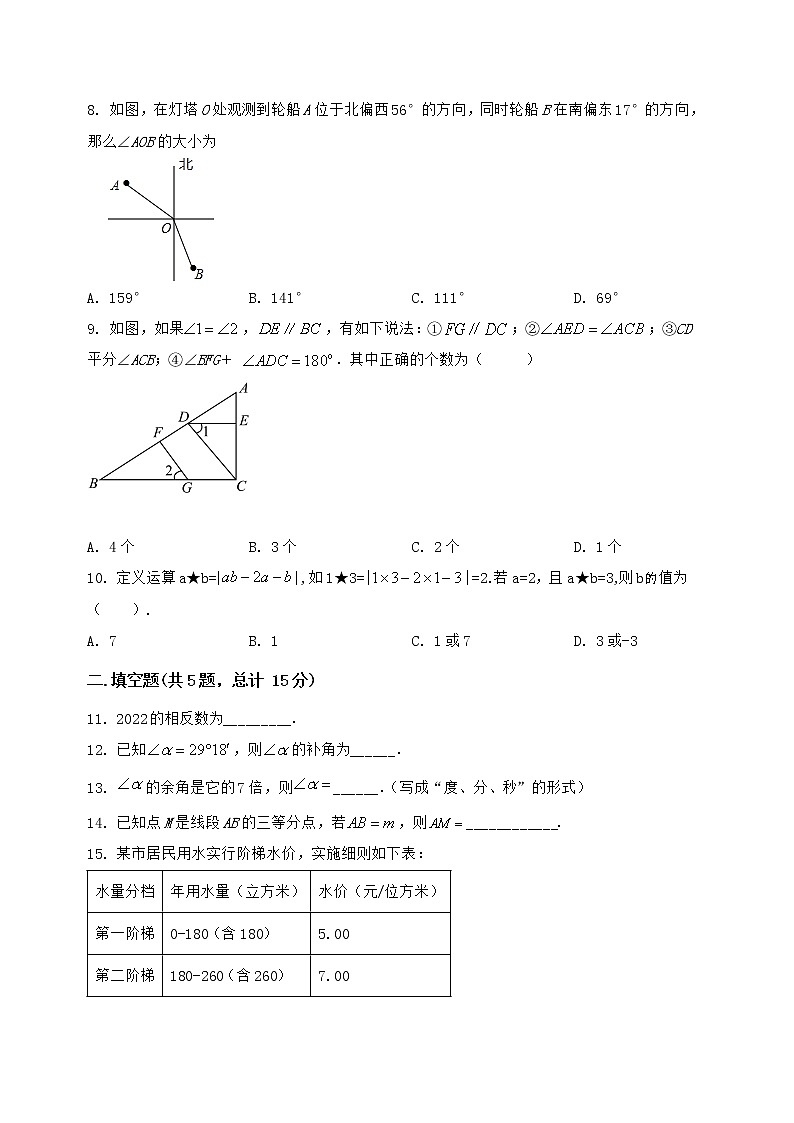 河南省濮阳县2022-2023学年七年级（上）数学期末模拟测试（含答案及详解）第2页