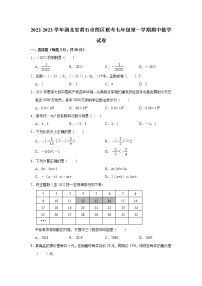 _湖北省黄石市四区联考2022-2023学年七年级上学期期中数学试卷 (含答案)