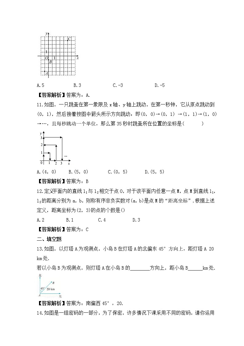 中考数学一轮考点复习函数《平面直角坐标系》精练(教师版)第3页