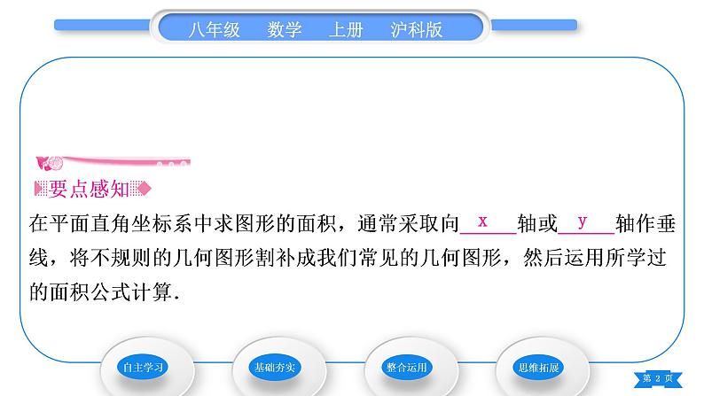 沪科版八年级数学上第11章平面直角坐标系11.1平面内点的坐标第2课时平面直角坐标系中的图形(习题课件)第2页