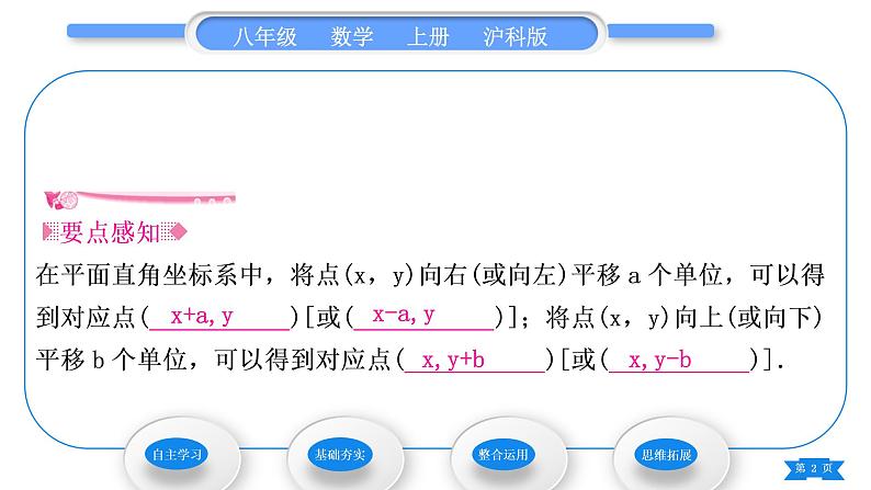 沪科版八年级数学上第11章平面直角坐标系11.2图形在坐标系中的平移(习题课件)第2页