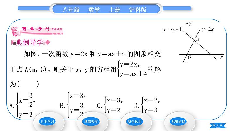 沪科版八年级数学上第12章一次函数12.3一次函数与二元一次方程(习题课件)02