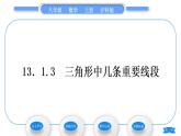 沪科版八年级数学上第13章三角形中的边角关系、命题与证明13.1三角形中的边角关系13.1.3三角形中几条重要线段(习题课件)