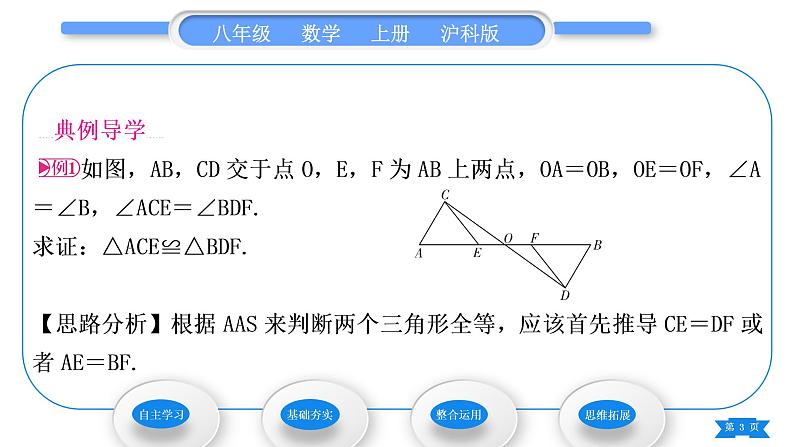 沪科版八年级数学上第14章全等三角形14.2三角形全等的判定14.2.4其他判定两个三角形全等的条件(习题课件)03