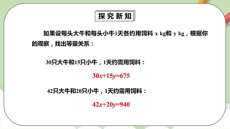 【原创精品】人教版数学七年级下册 8.3.1 《实际问题与二元一次方程组1》课件第7页