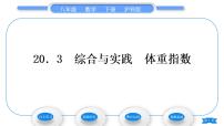 初中数学沪科版八年级下册第20章 数据的初步分析20.3 综合与实践 体重指数习题课件ppt